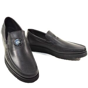 GOODMAN 🇮🇹 MEN'S BLACK SOFT LEATHER FLAT COMFORT LOAFERS